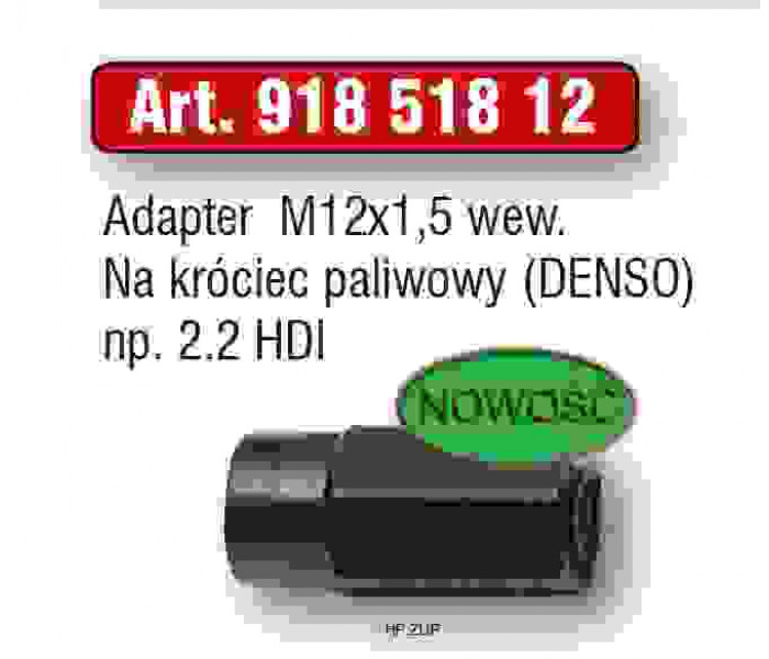 Adapter młotka udarowego DENSO M12x1,5 wew- 918 518 12